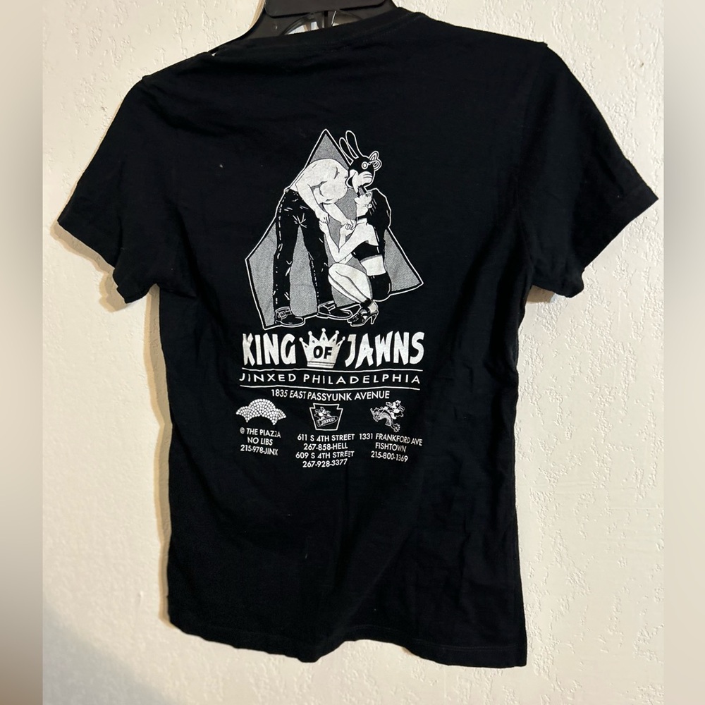 Next Level Apparel Black Tee King of Jawns Jinxed Philadelphia